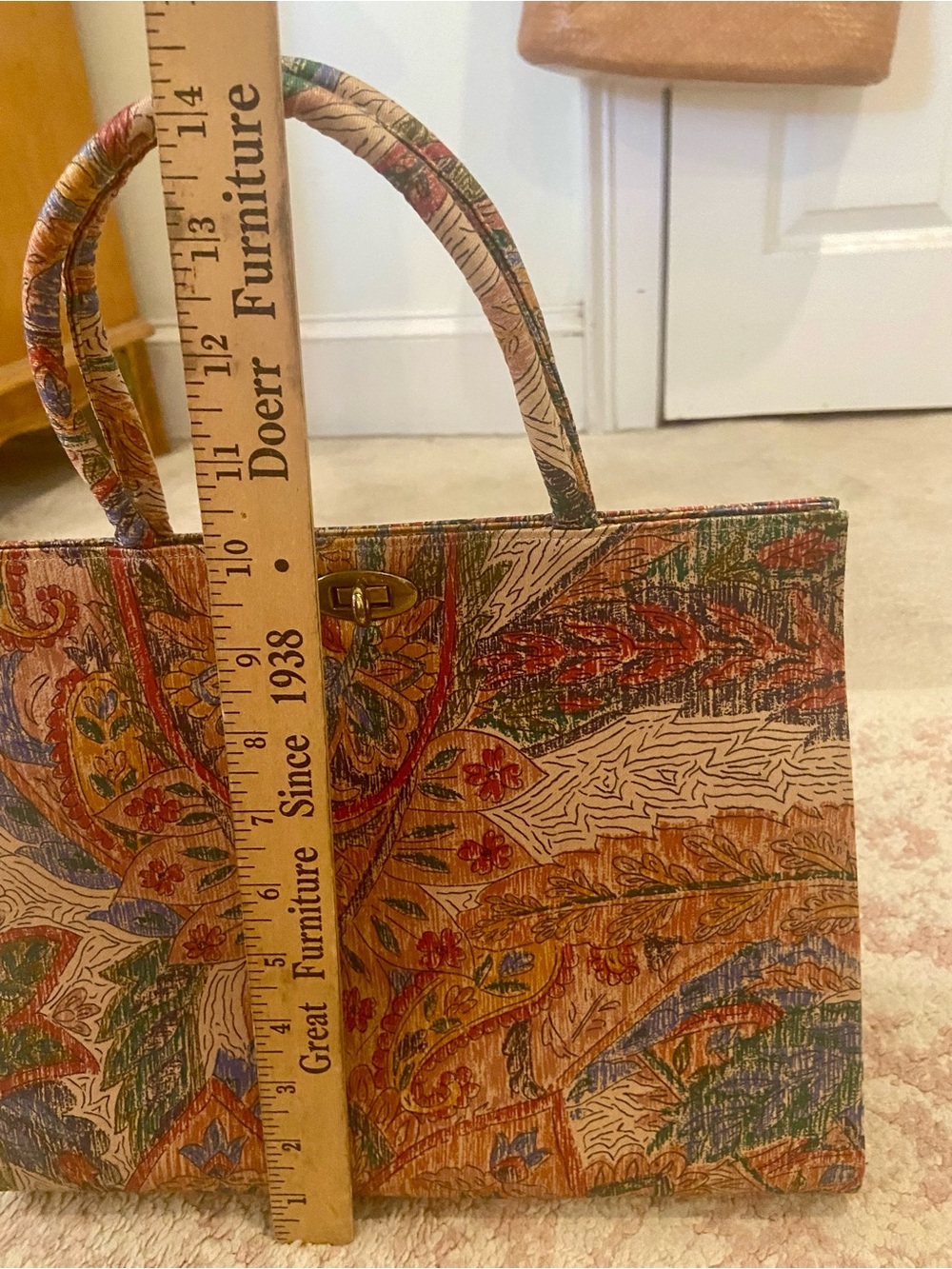 Vintage Margaret Smith Purse Bag Fabric Print - Picture 8 of 8